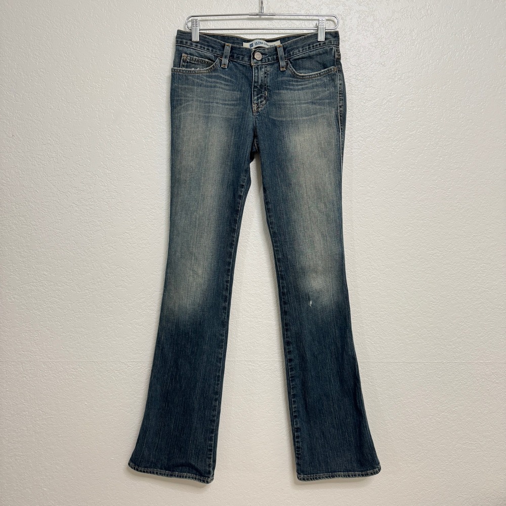 Gap Jeans Women 6 XLong Blue Ultra Low Rise Stretch Bootcut Denim Y2K Long